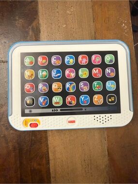 Fisher-Price White and Light Blue Alphabet Learning Tablet